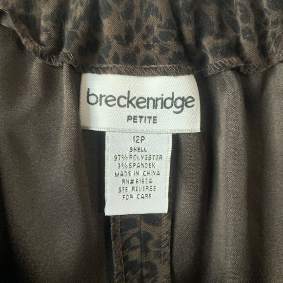 Vintage Breckenridge Brown and Black Leopard Print Skirt Midi 12P - Picture 10 of 16